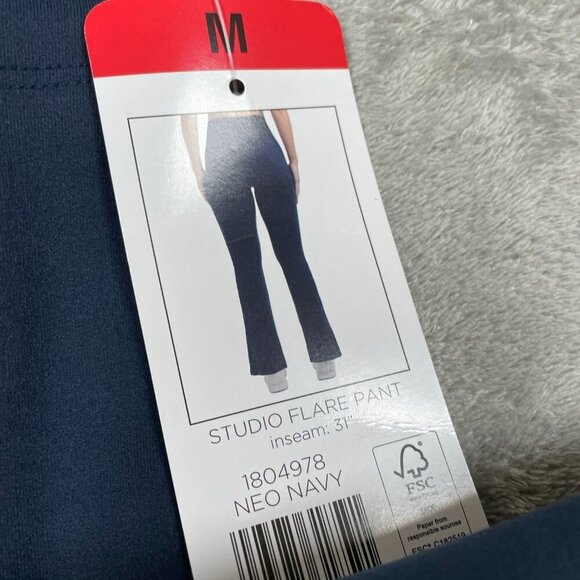 Jockey Studio Flare Pants Neo Navy M 31" Inseam High Waist Stretchy NWT 6535 - Picture 5 of 10
